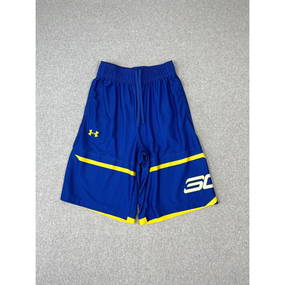 Under‎ Armour Shorts Adult S Blue SC30 Pick N Pop Basketball Drawstring